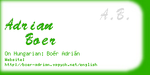adrian boer business card