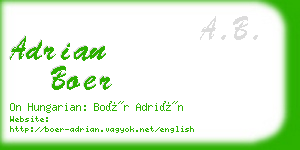 adrian boer business card